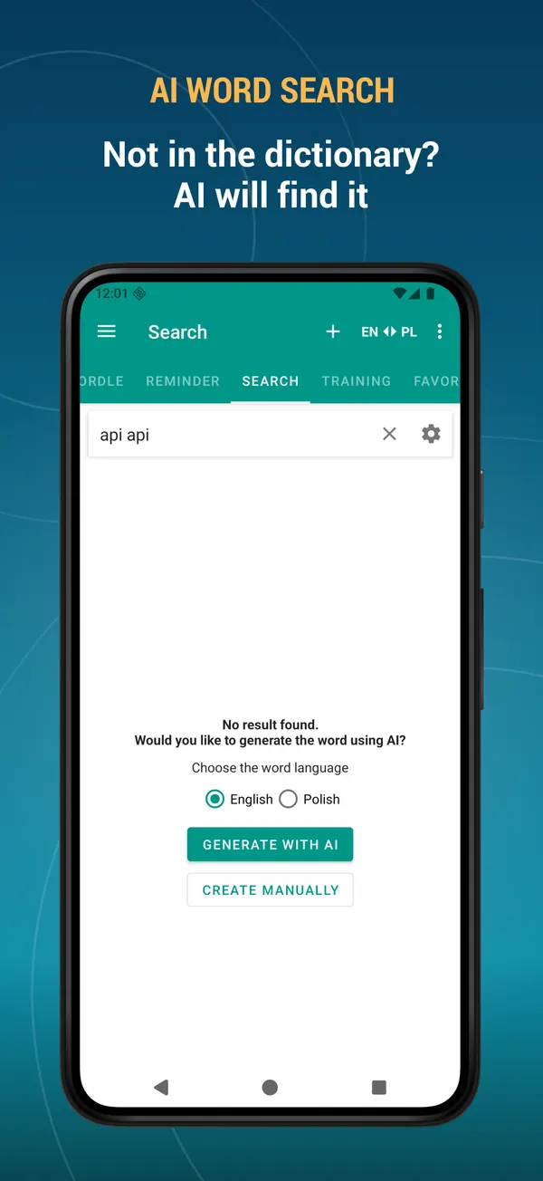 English Polish Dictionary: ai search screen