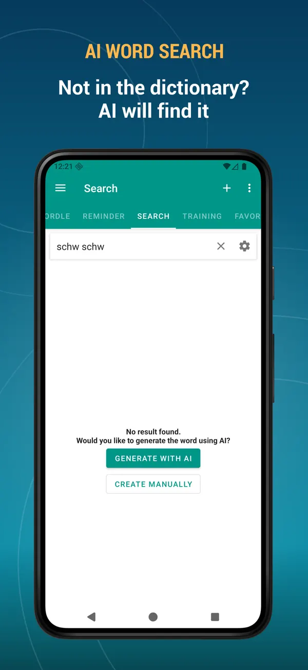 German Thesaurus: ai search screen