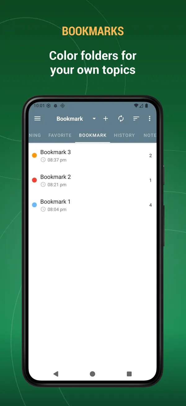 Russian Explanatory Dictionary: bookmark screen