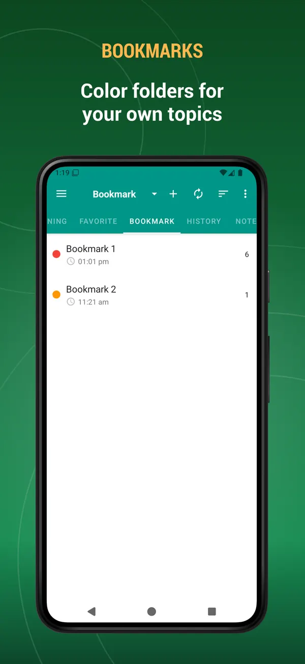 Russian English Dictionary: bookmark screen
