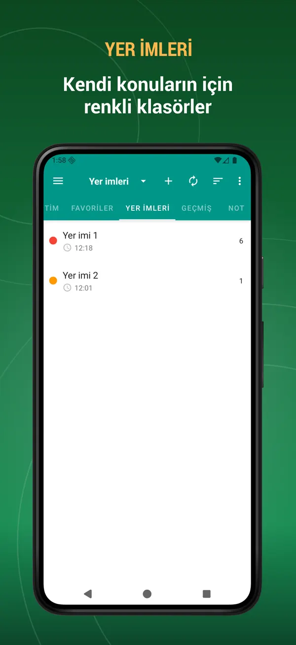 Turkish Poems: bookmark screen